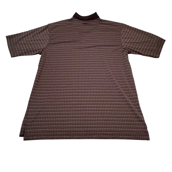 Slazenger Mens M Golf Polo Shirt Plaid‎ Hammock Dunes Challenge Black & Gray - Picture 2 of 13